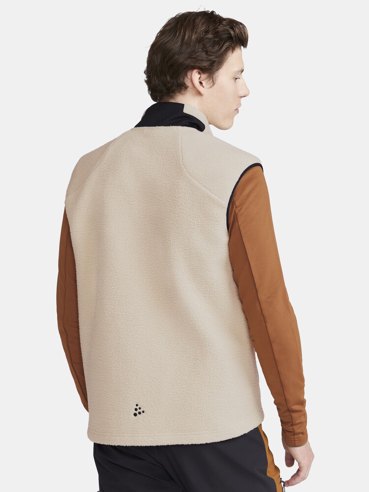 Craft ADV Explore Pile Fleece Vest M - Ecru-Black (retail) [211999] / S