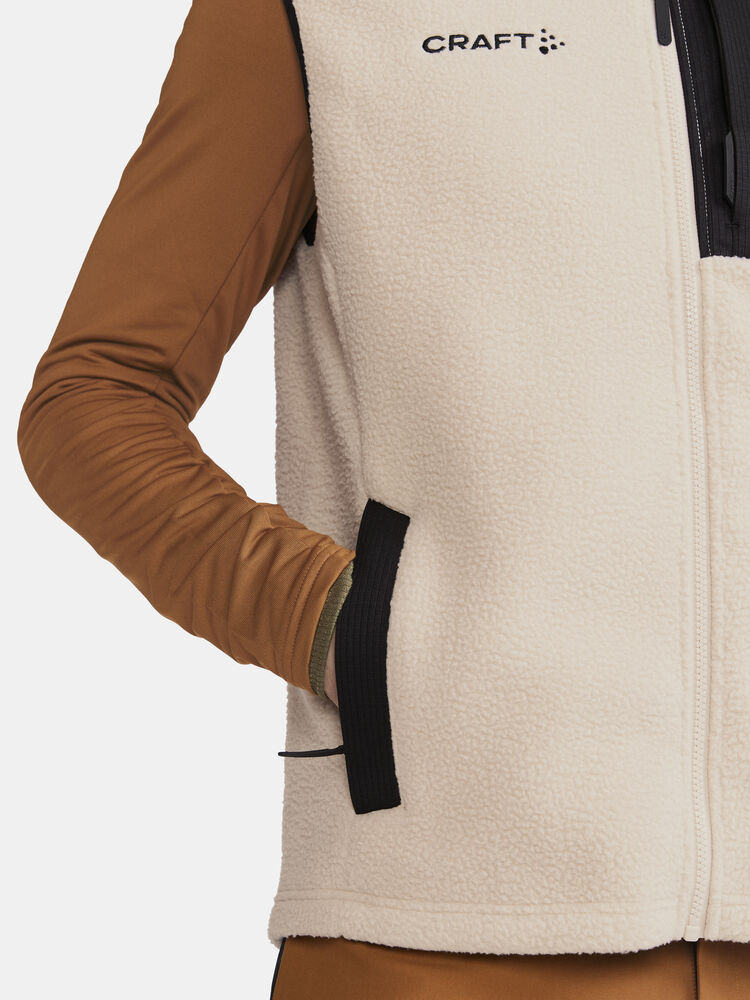 Craft ADV Explore Pile Fleece Vest M - Ecru-Black (retail) [211999] / S
