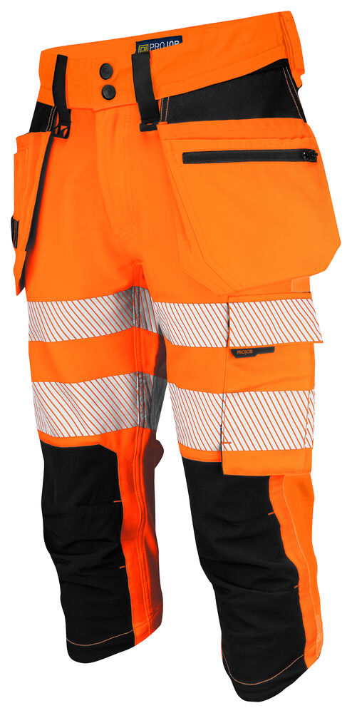 Projob 6577 KNICKERS FULD STRETCH EN ISO 20471 KLASSE 2/1 - Orange/Black [1799] / C44