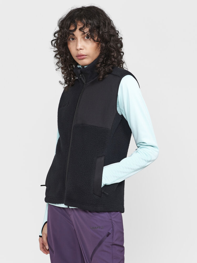 Craft ADV Explore Pile Fleece Vest W - Black AW25 [999000] / XS