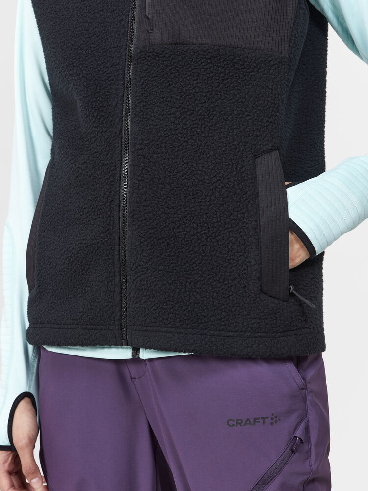 Craft ADV Explore Pile Fleece Vest W - Black AW25 [999000] / XS