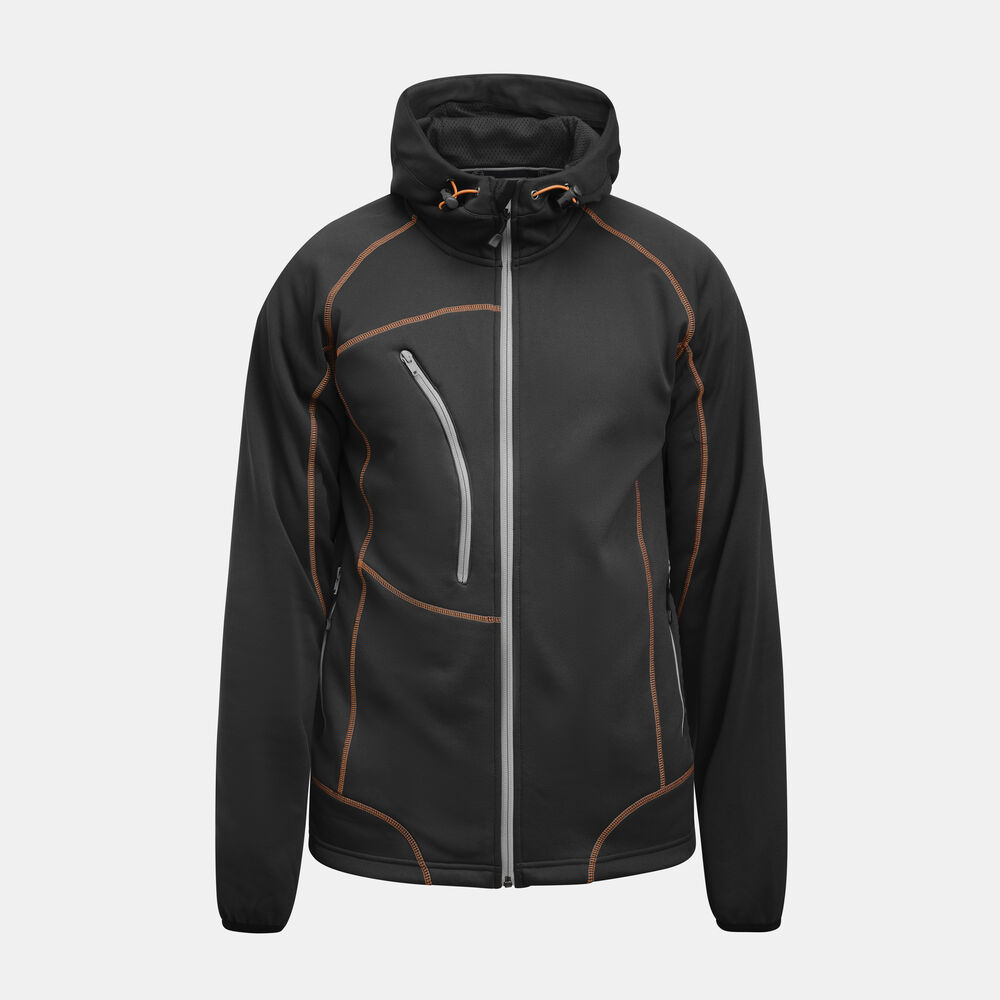 5152 Hoodie från Jobman i Grå/Orange