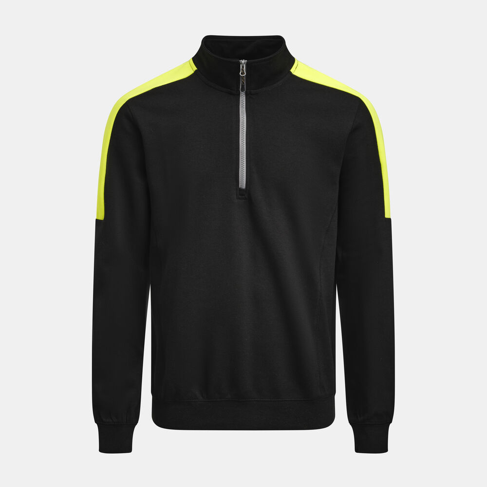 5401 Sweatshirt 1/2-zip från Jobman i Svart/Gul