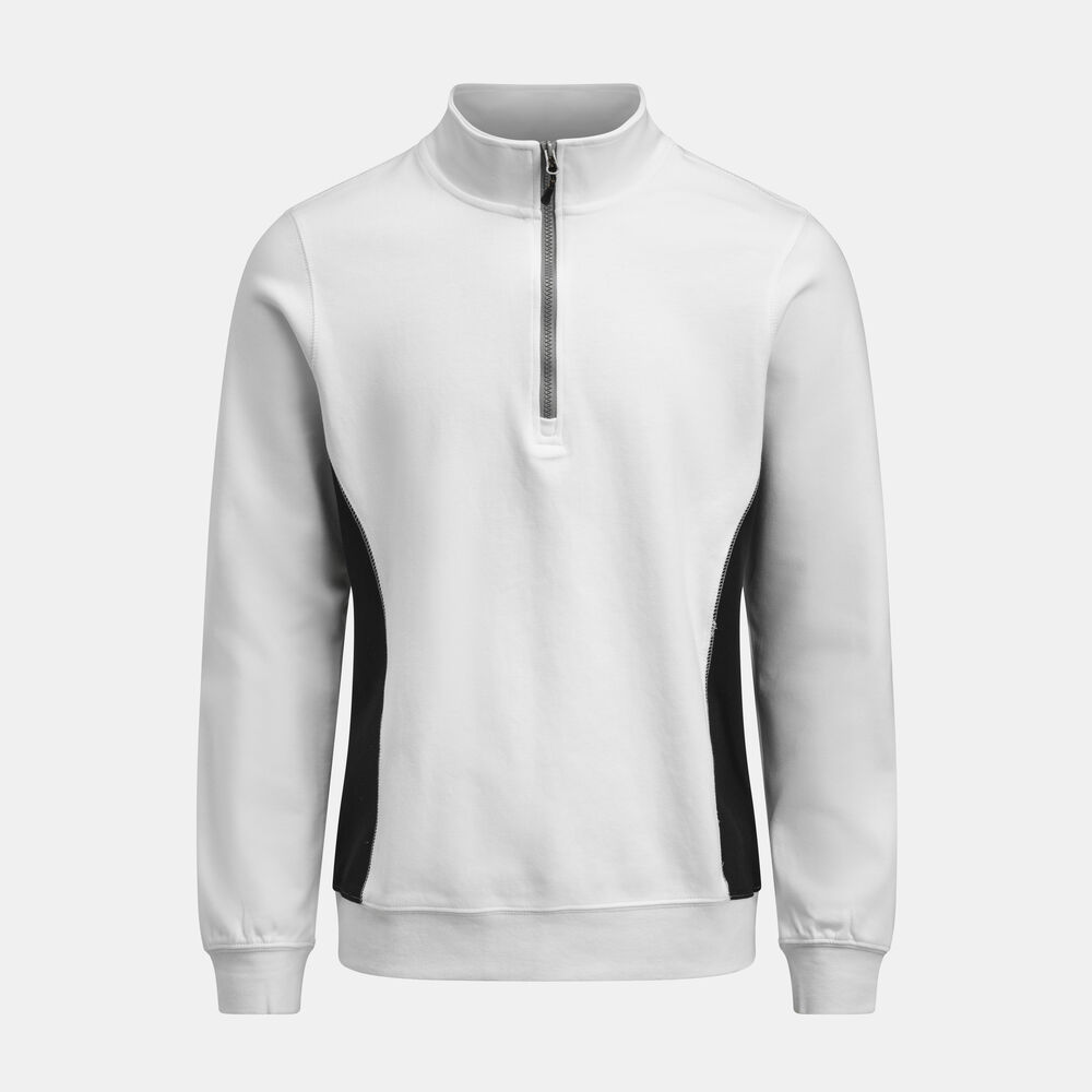 5401 Sweatshirt 1/2-zip från Jobman i Vit/Svart