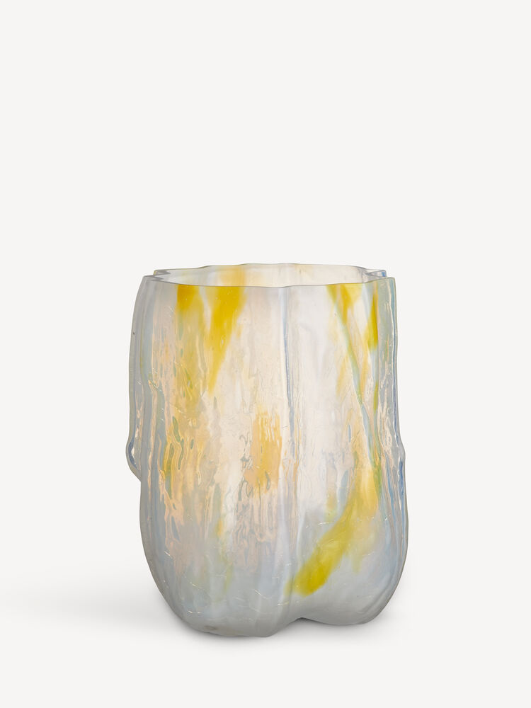 Crackle Vase Lemon Sorb 270Mm