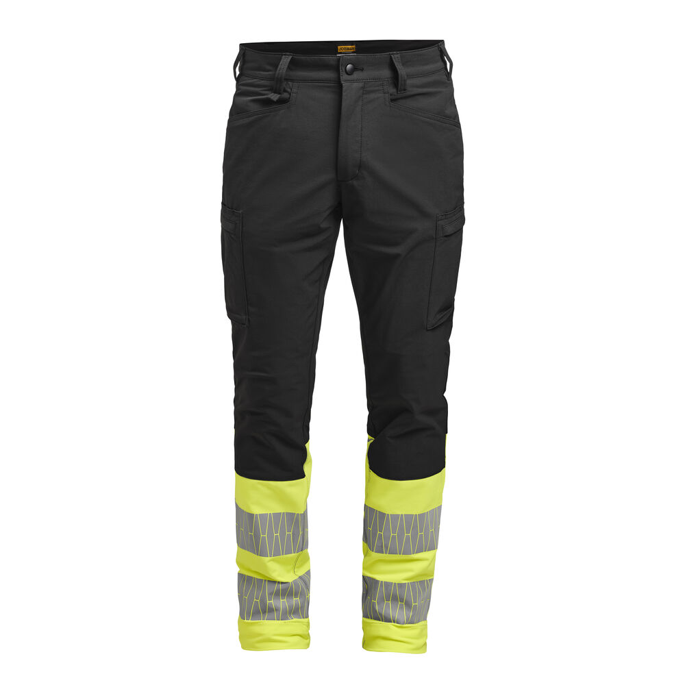 2328 Servicebyxa Stretch Varsel, svart/gul från Jobman