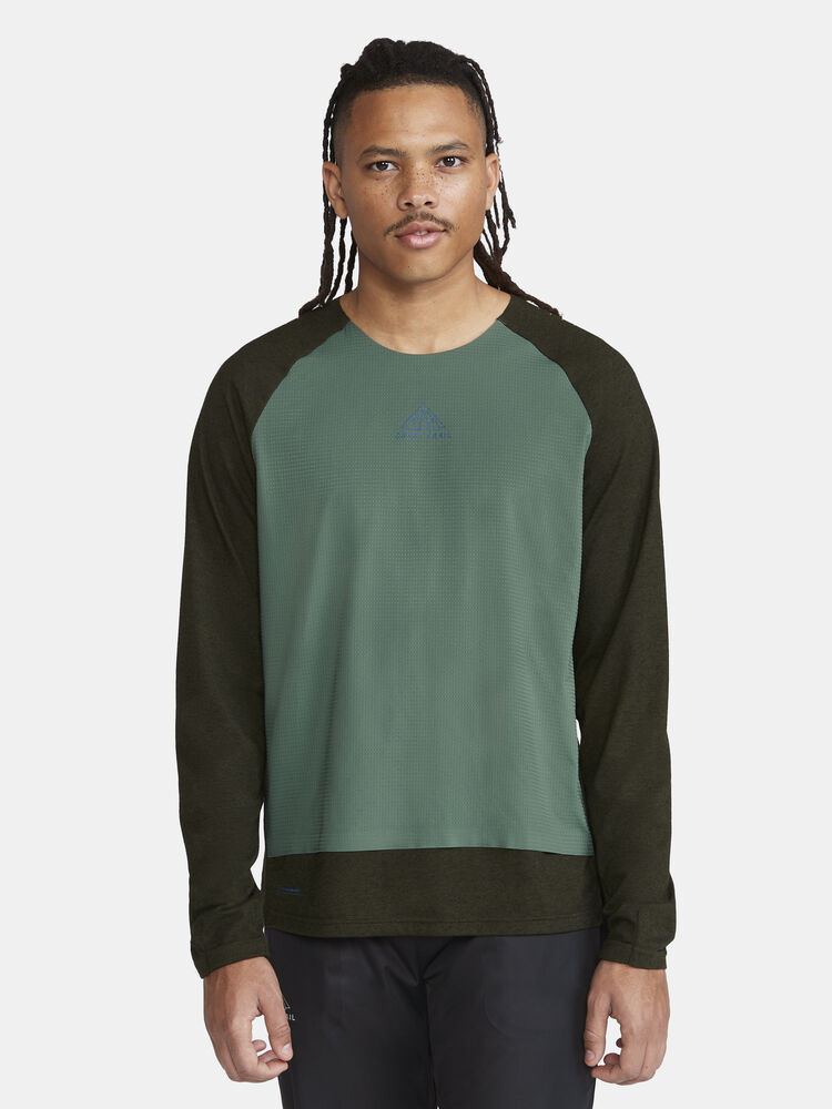 Craft ADV Trail Wool Wind LS Tee M - Juniper-Melange (retail) [680200] / XS