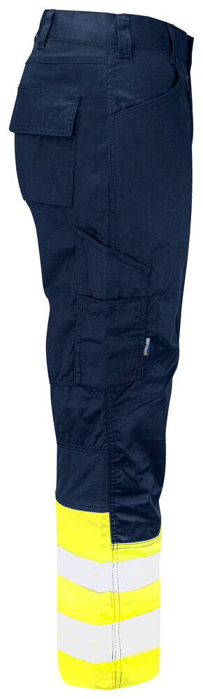 Projob 6537 BUKS MED STRETCHPANEL EN ISO 20471 KLASSE 1 - Yellow/Navy [10] / D84