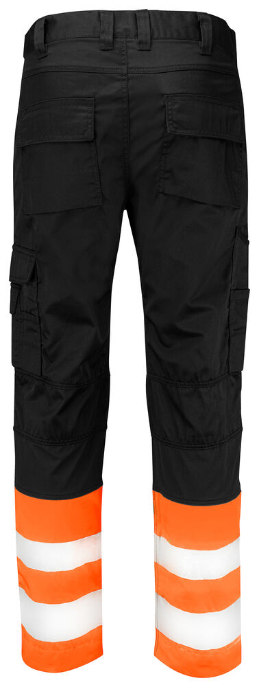 Projob 6537 BUKS MED STRETCHPANEL EN ISO 20471 KLASSE 1 - Orange/Black [1799] / D84