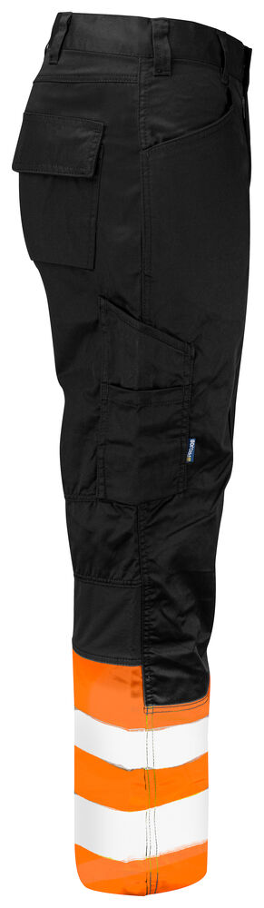 Projob 6537 BUKS MED STRETCHPANEL EN ISO 20471 KLASSE 1 - Orange/Black [1799] / D84