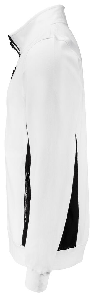 Projob 2129 SWEATSHIRT MED GENNEMGÅENDE LYNLÅS - White [00] / XS
