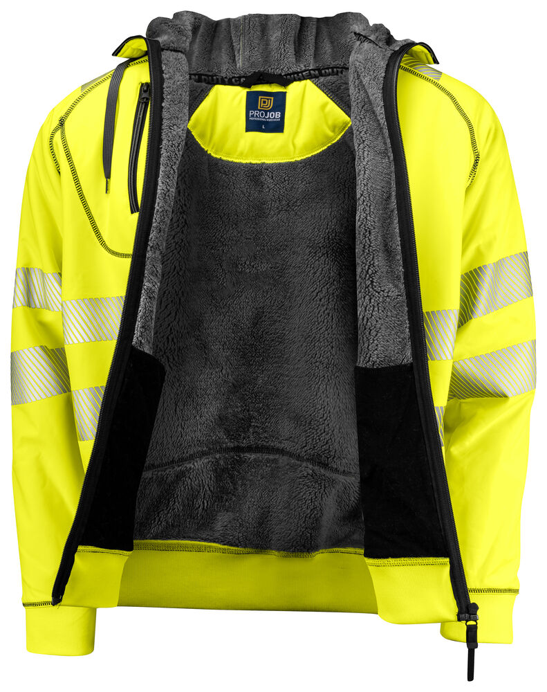 Projob 6130 HÆTTESWEATJAKKE EN ISO 20471 KLASSE 3/2 - Yellow/Black [11] / XS