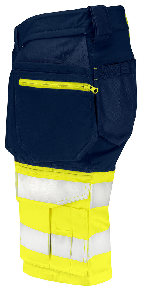 Projob 6580 SHORTS, EN ISO 20471 KLASSE 1 - Yellow/Navy [10] / C44