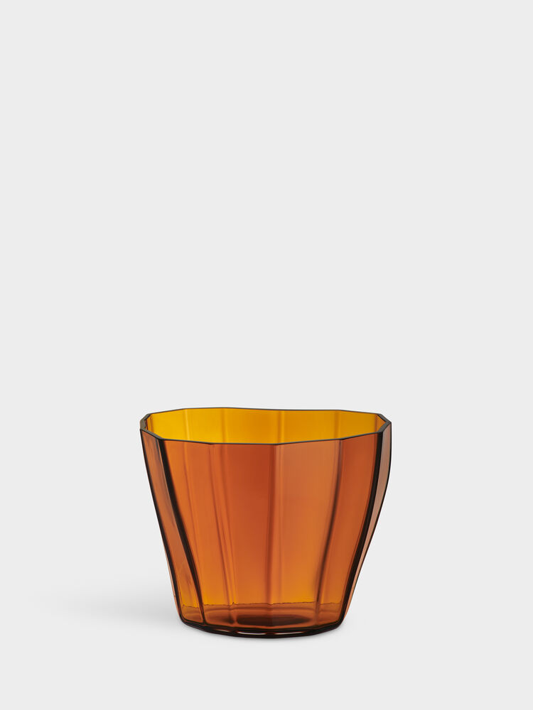 Reed Vase Amber 175Mm