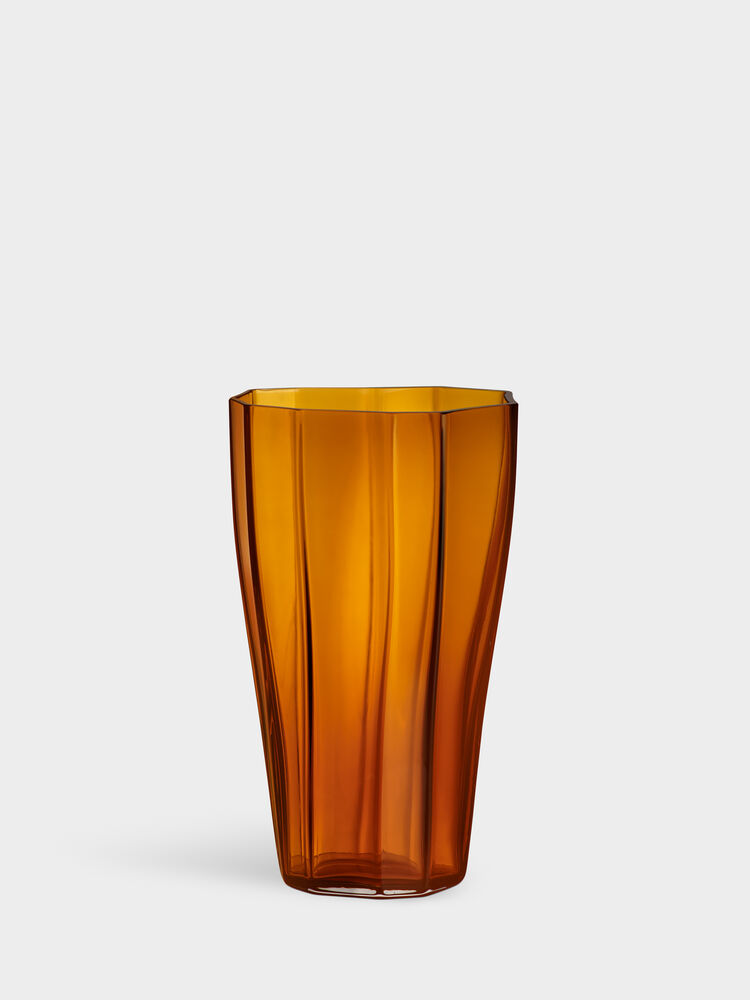 Reed Vase Amber 300Mm