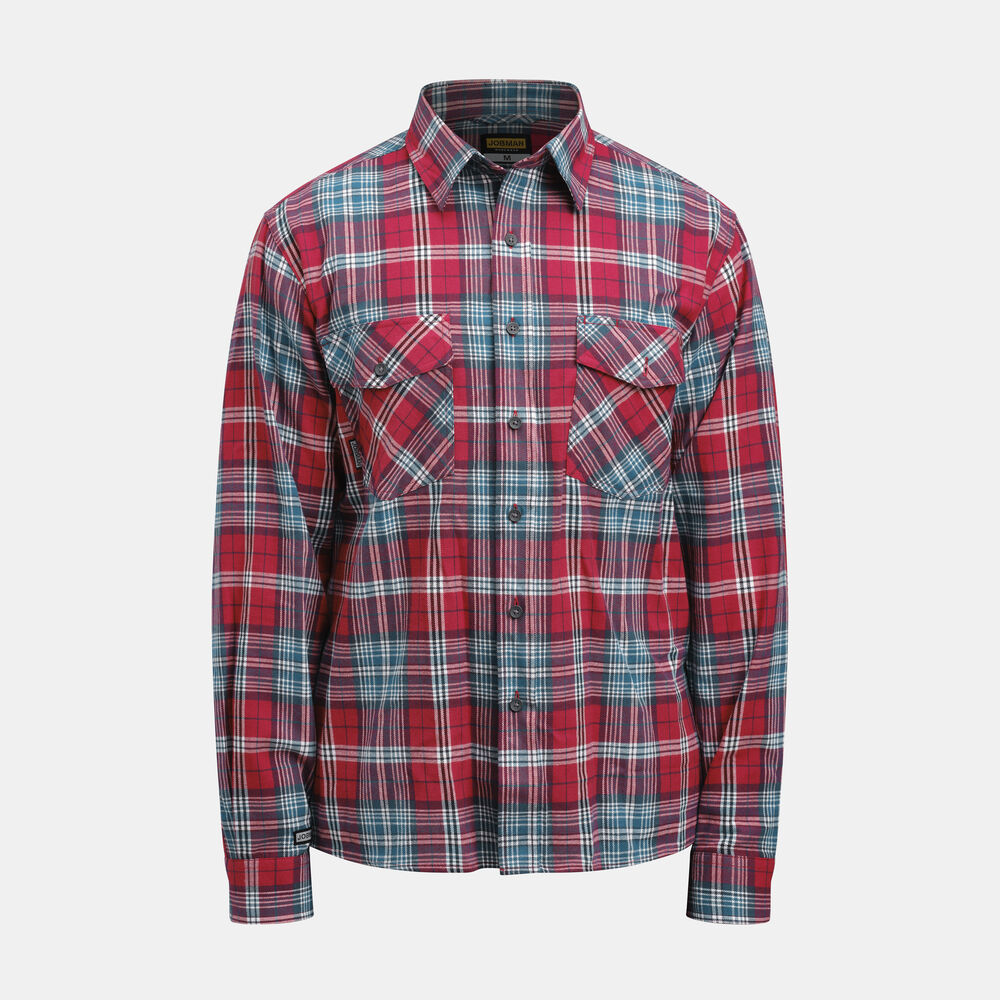5138 Flanellskjorta från Jobman i Röd/Petrol