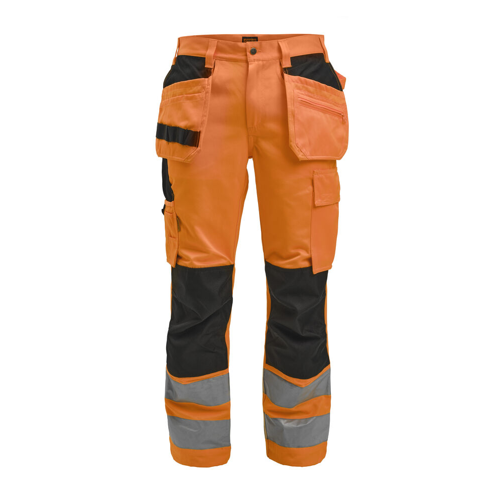 2377 Hantverksbyxa Varsel från Jobman i Orange/Svart