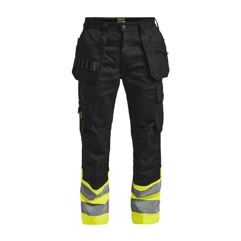 2277 Hantverksbyxa Varsel från Jobman i Svart/Gul
