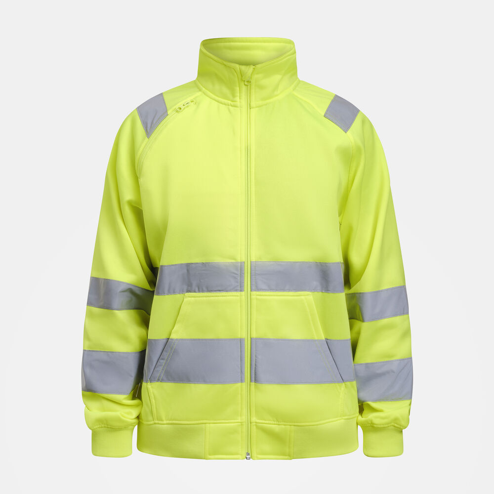 5172 Sweatshirtjacka Varsel från Jobman i Gul