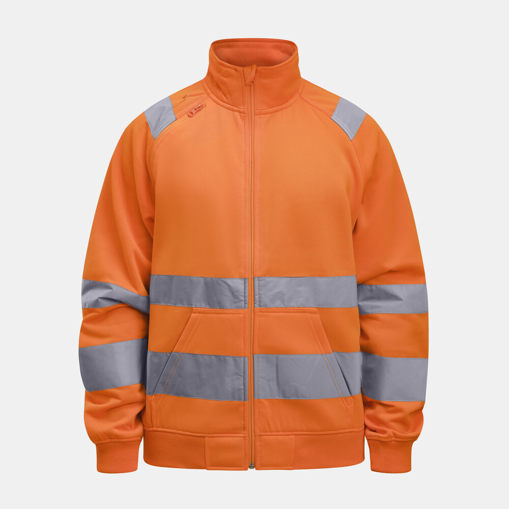 5172 Sweatshirtjacka Varsel från Jobman i Orange