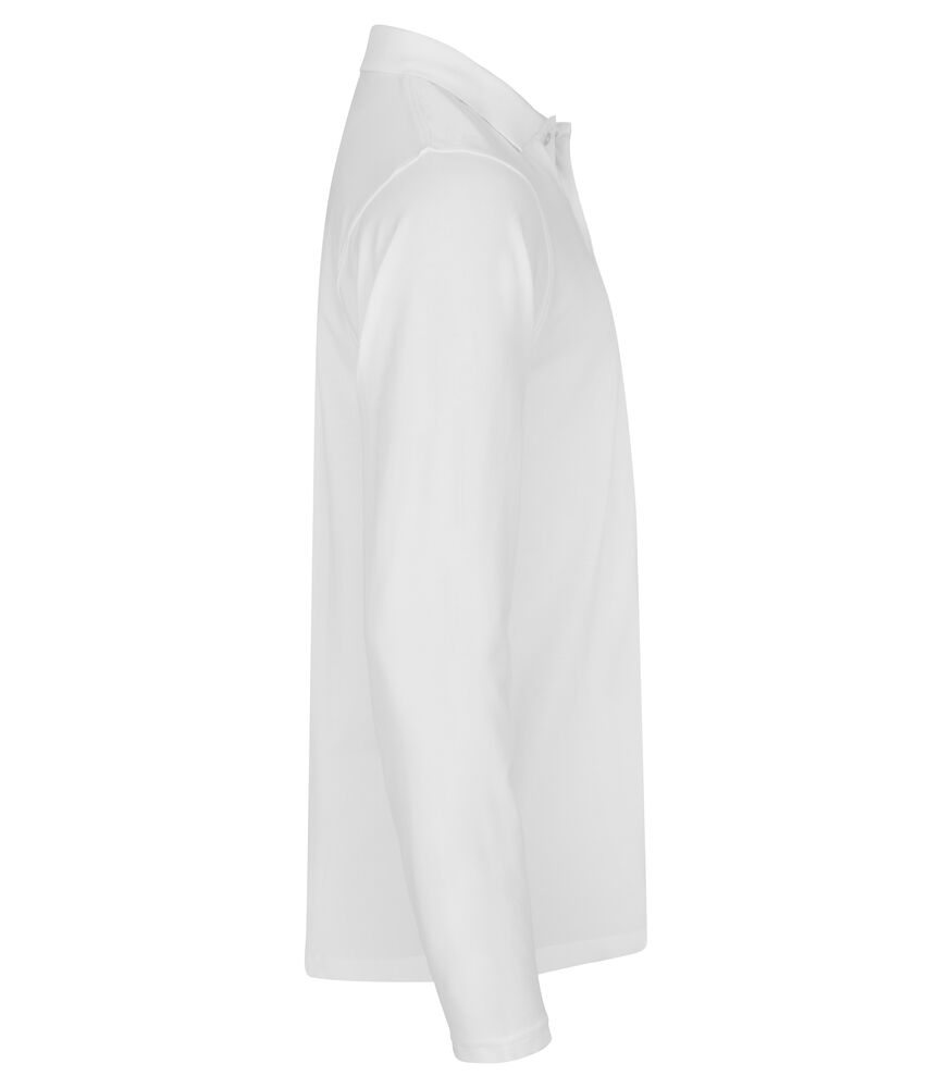 Clique Stretch Premium Polo L/S - Hvid/Rød/Navy [00] / XS