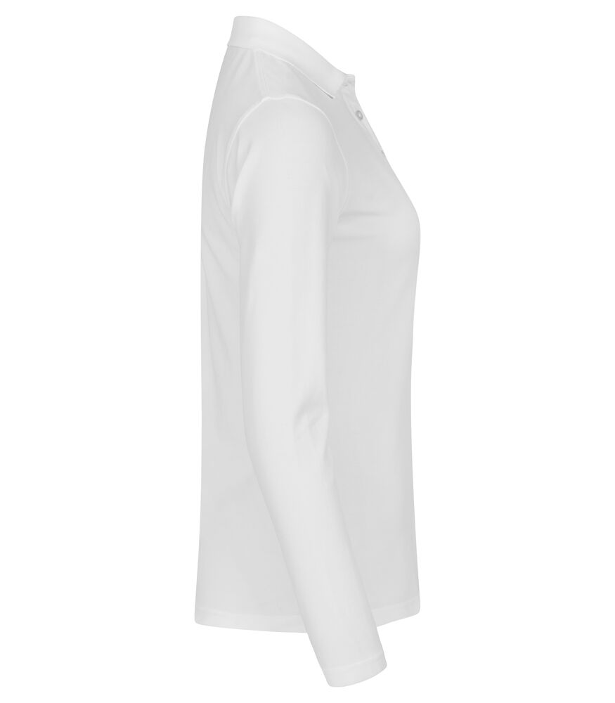 Clique Stretch Premium Polo L/S Women - Hvid/Rød/Navy [00] / XS