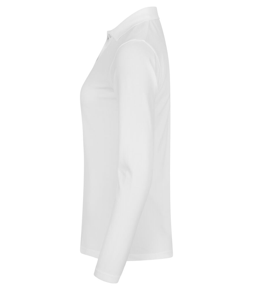 Clique Stretch Premium Polo L/S Women - Hvid/Rød/Navy [00] / XS