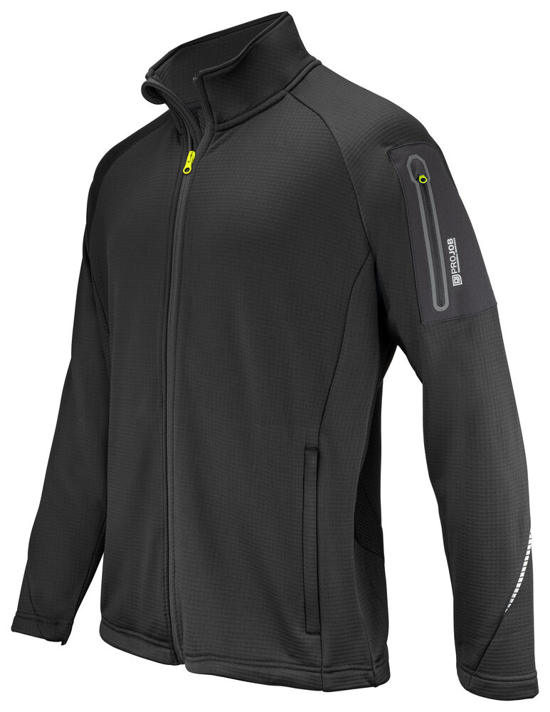 Projob 3319 FLEECEJAKKE - Black/Yellow [99] / XS