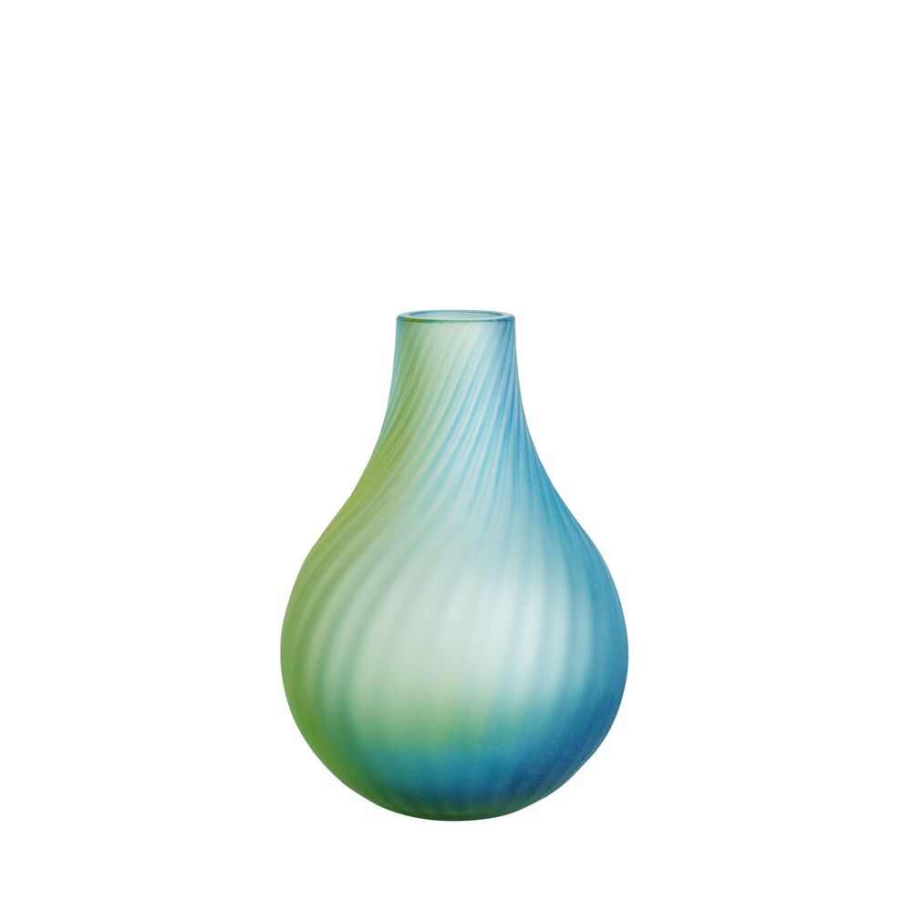 Iris vase blue/green frosted, EL AC-23 2