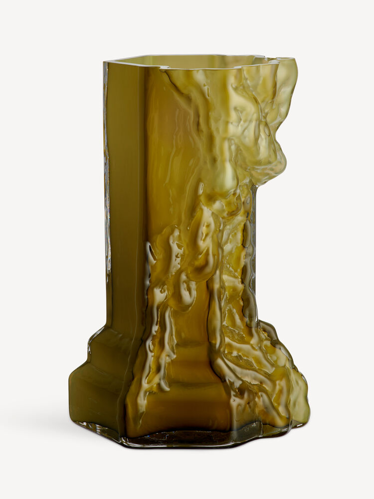 Rocky Baroque Vase Olive 350Mm