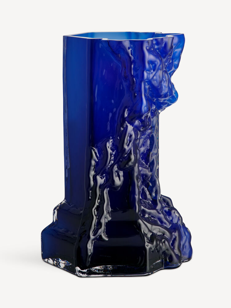 Rocky Baroque Vase Deep Blue 350Mm
