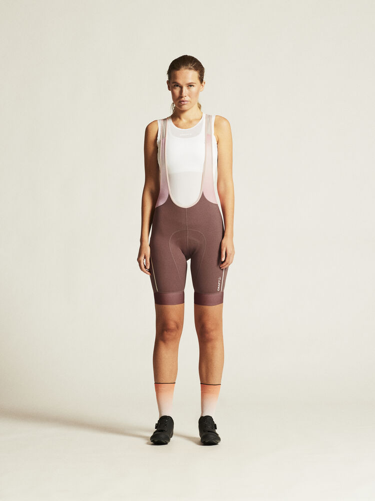 Craft ADV Endur Bib Shorts W - Rose Brown/Tofu [473905] / XS