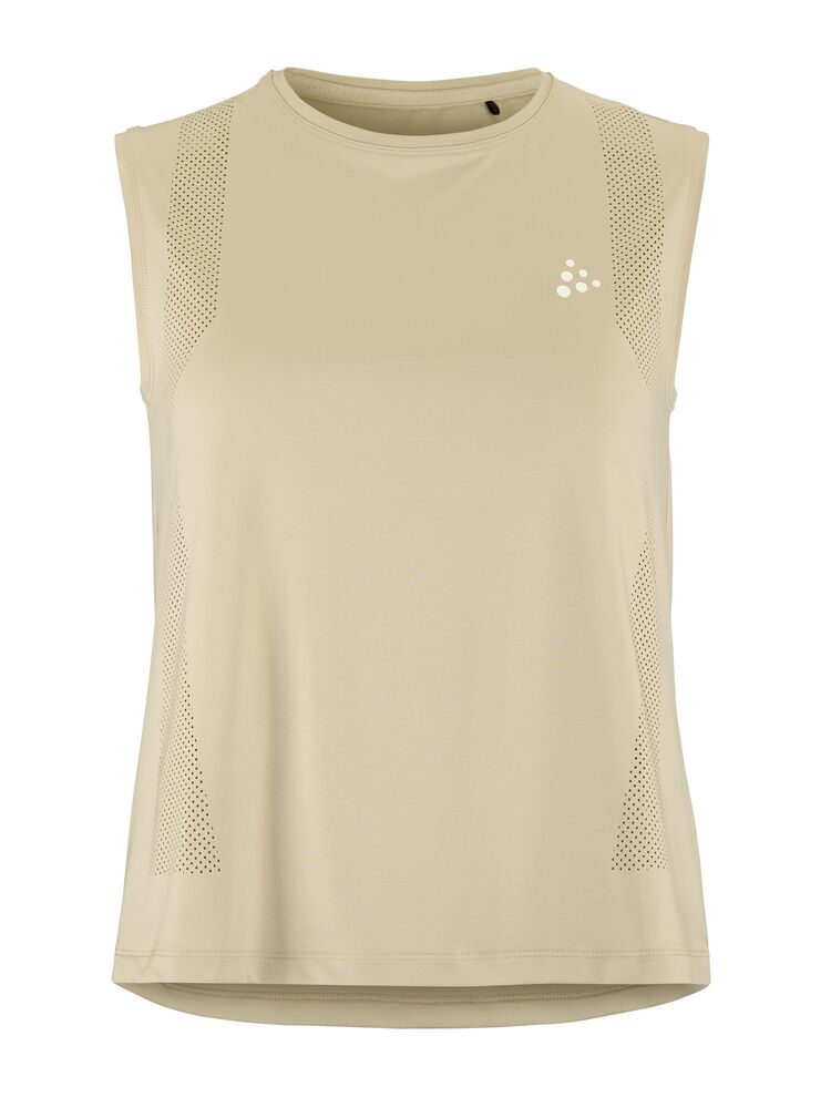 ADV Tone Perforated Tank Top W från Craft i Hay