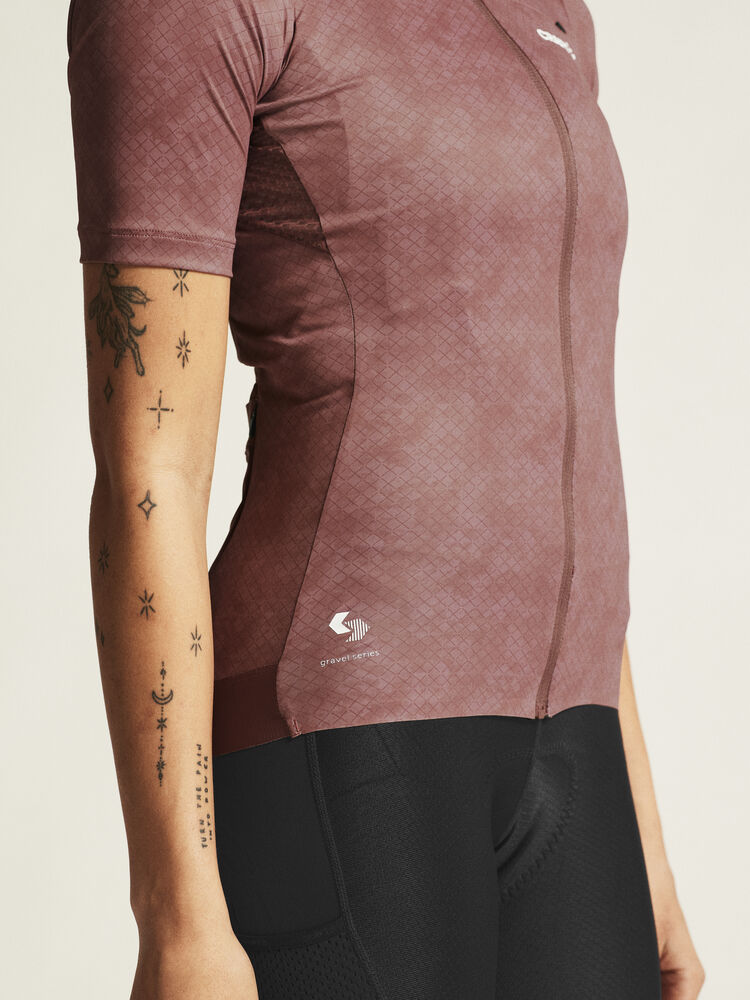 Craft PRO Gravel Ss Jersey W - Rose Brown/Multi [473007] / XS
