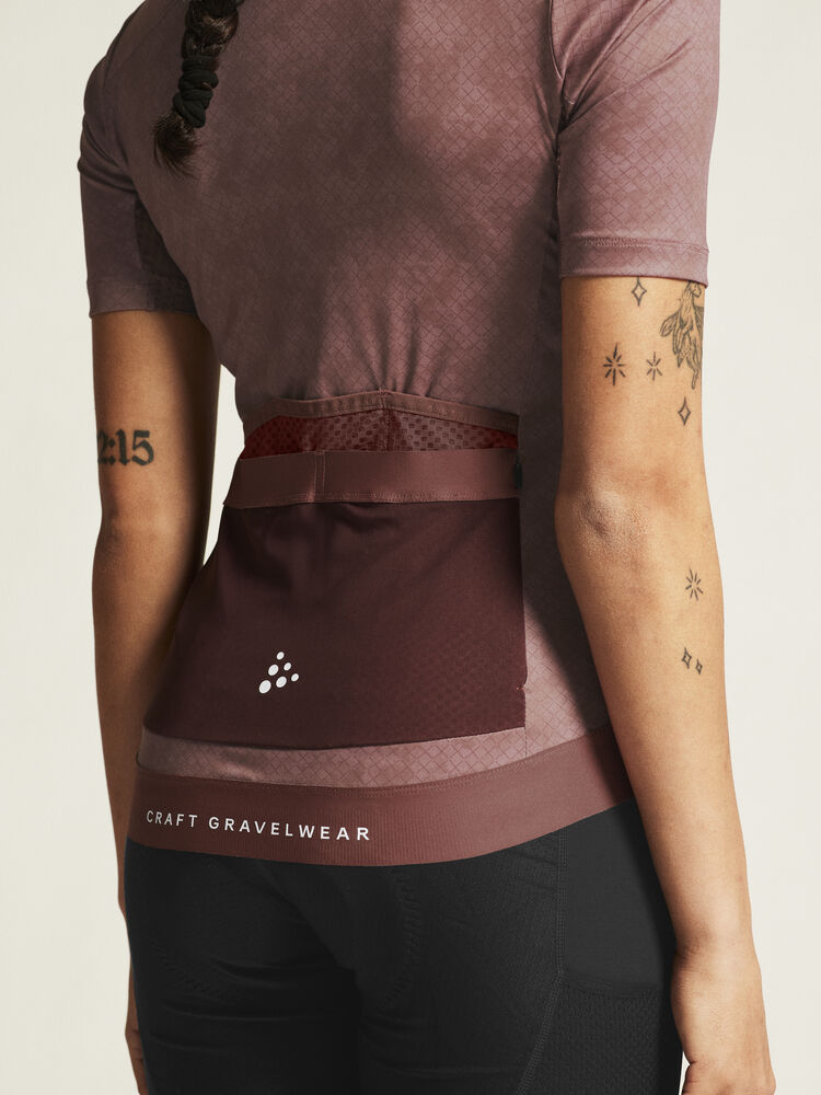 Craft PRO Gravel Ss Jersey W - Rose Brown/Multi [473007] / XS