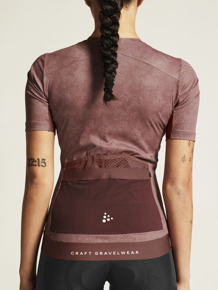 Craft PRO Gravel Ss Jersey W - Rose Brown/Multi [473007] / XS