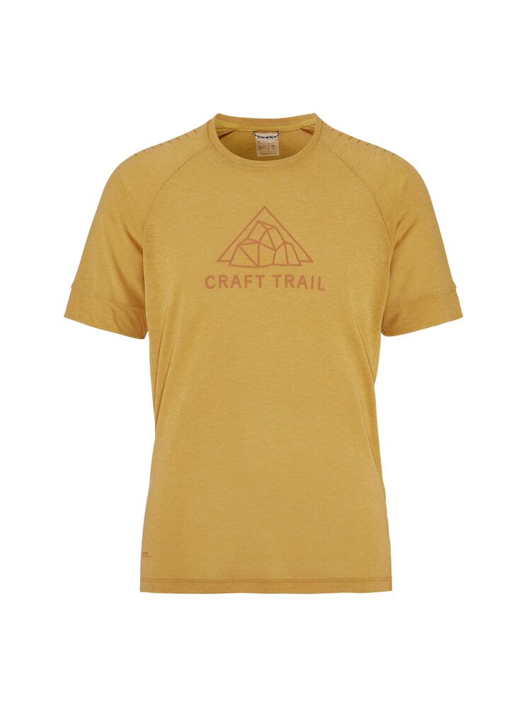 Wool SS Tee M från Craft i Turmeric/Melange