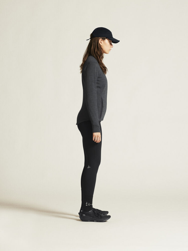 Craft PRO Explore Wool Midlayer W - BLACK MELANGE [998000] / XS