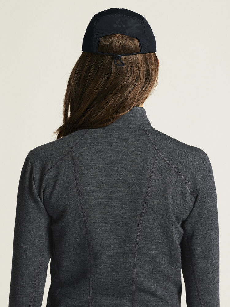 Craft PRO Explore Wool Midlayer W - BLACK MELANGE [998000] / XS