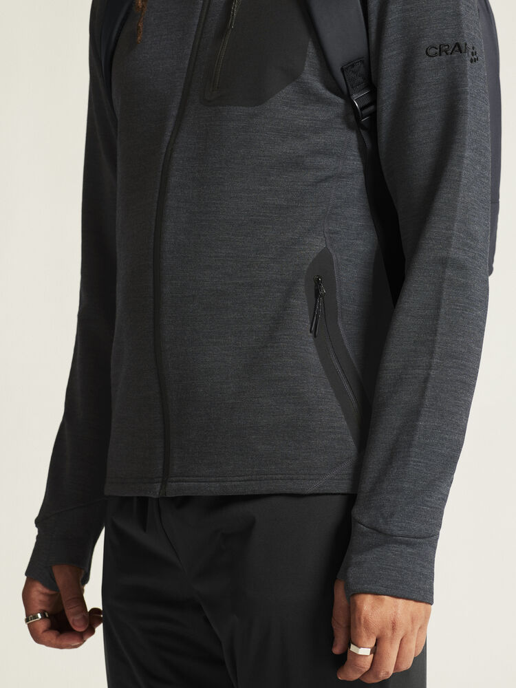 Craft PRO Explore Wool Midlayer M - BLACK MELANGE [998000] / S