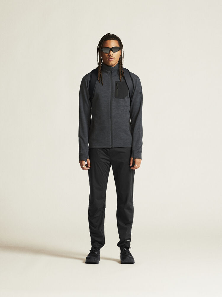 Craft PRO Explore Wool Midlayer M - BLACK MELANGE [998000] / S