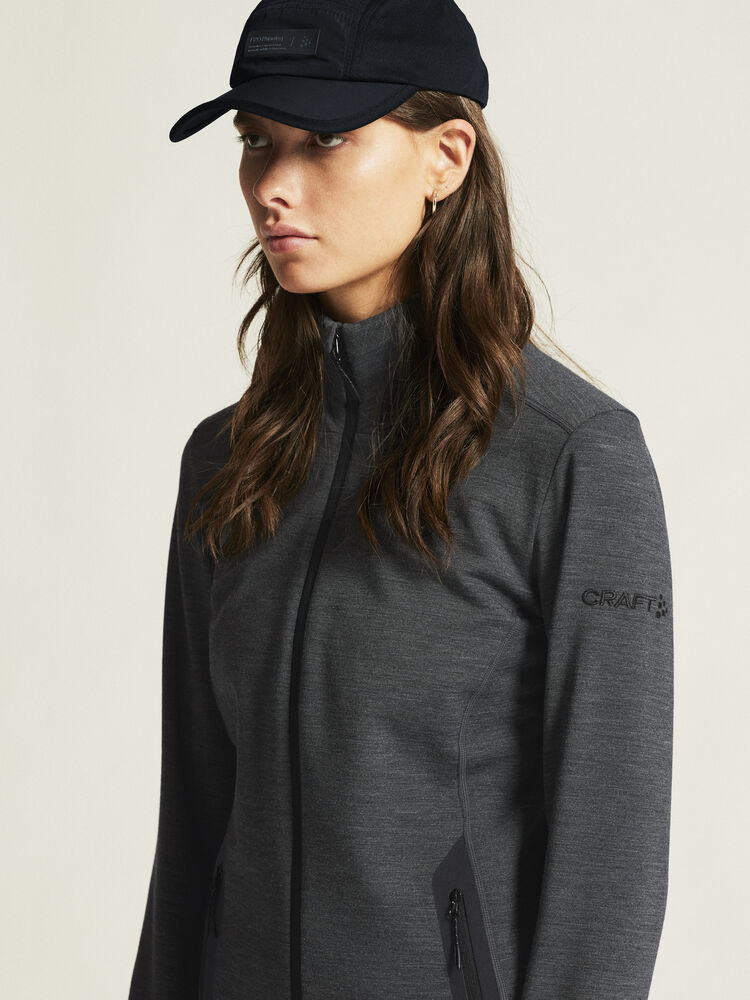 Craft PRO Explore Wool Midlayer W - BLACK MELANGE [998000] / XS