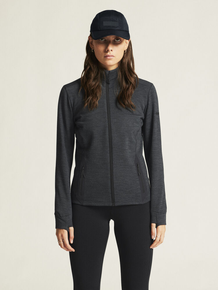 Craft PRO Explore Wool Midlayer W - BLACK MELANGE [998000] / XS