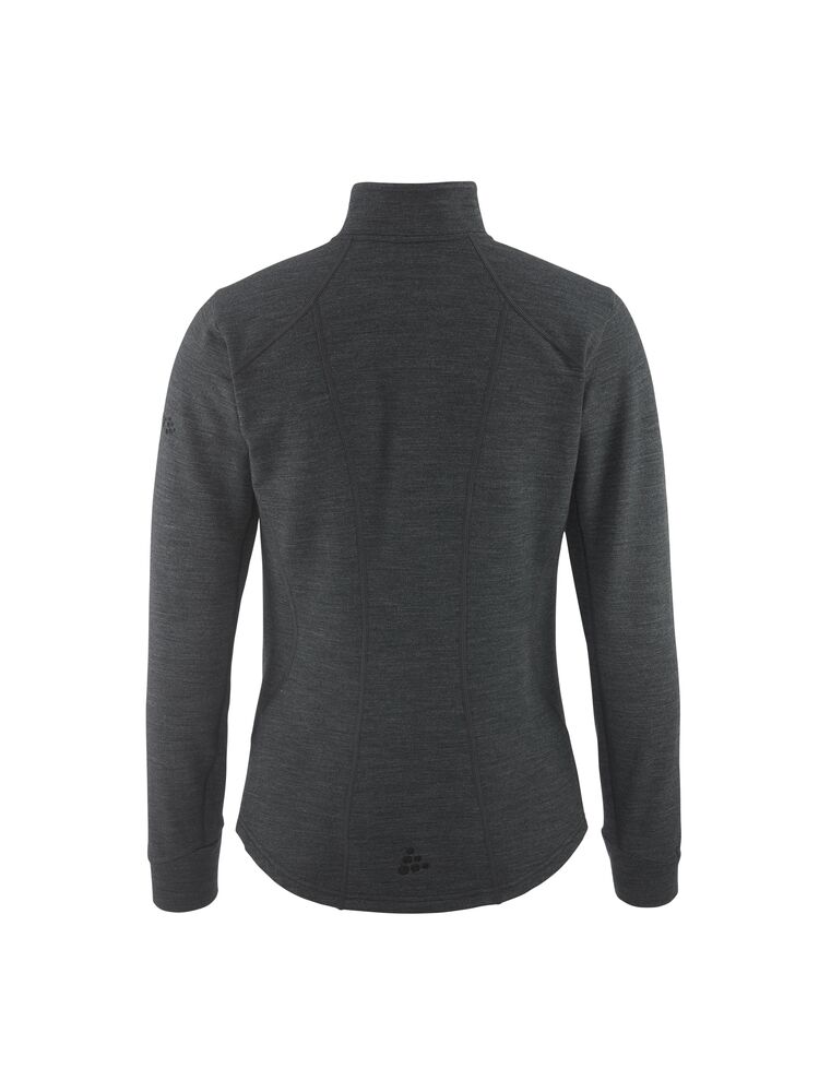 Craft PRO Explore Wool Midlayer W - BLACK MELANGE [998000] / XS