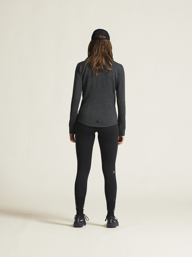 Craft PRO Explore Wool Midlayer W - BLACK MELANGE [998000] / XS