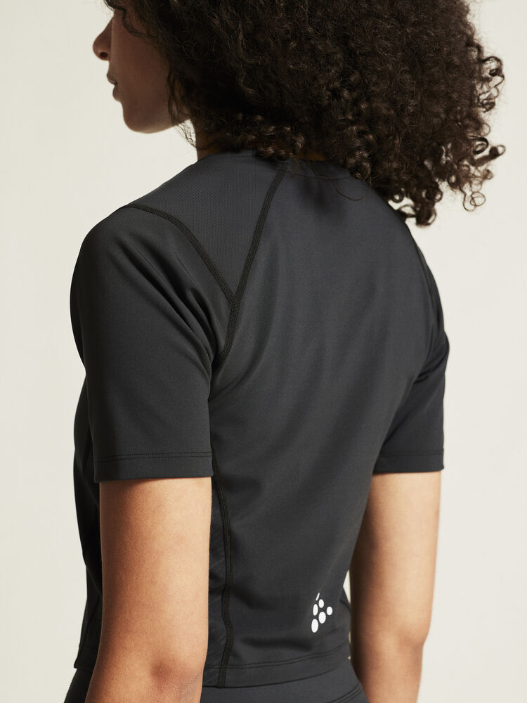 Craft Rush 2.0 Crop Tee W - Black AW25 [999000] / XS