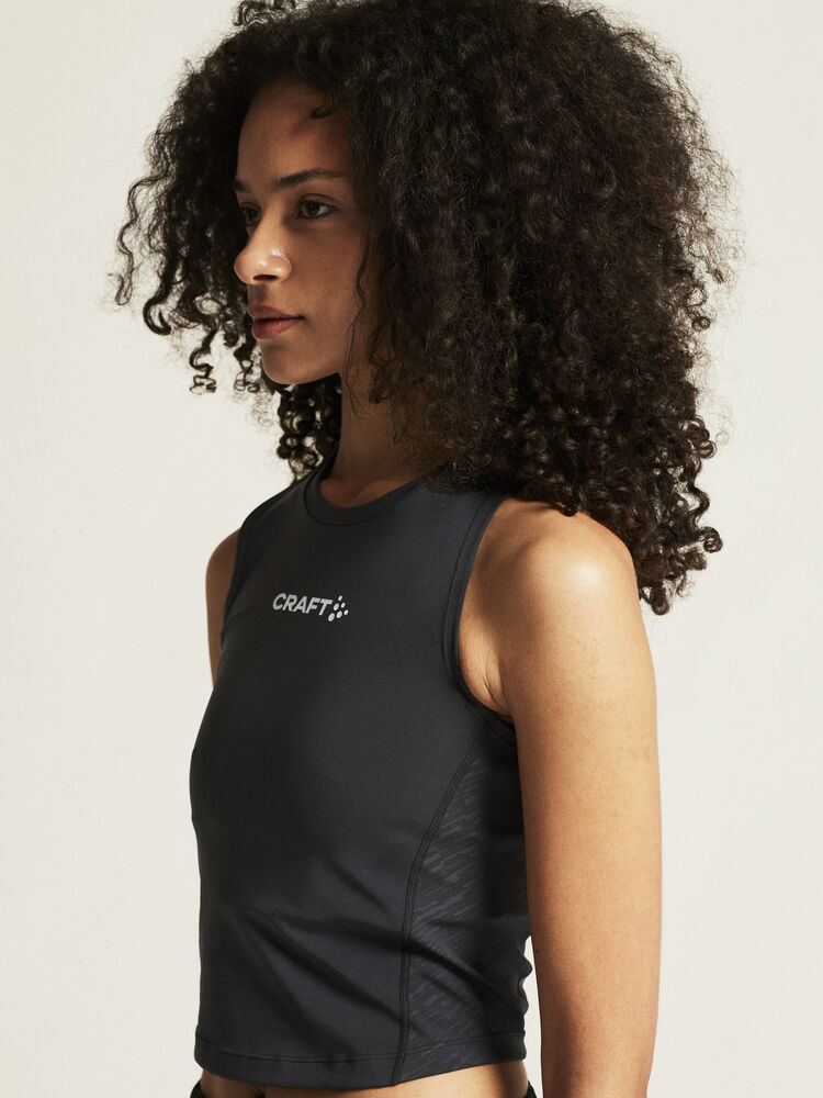 Craft Rush 2.0 Crop Singlet W - Black AW25 [999000] / XS