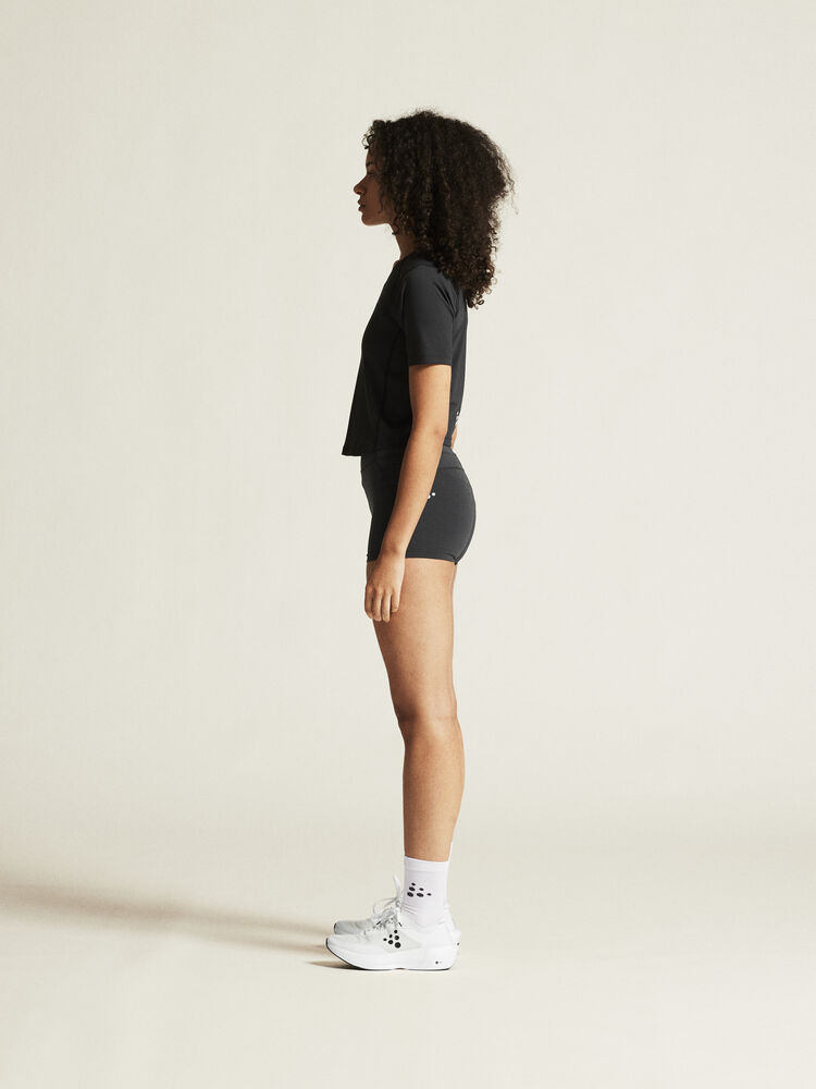 Craft Rush 2.0 Crop Tee W - Black AW25 [999000] / XS