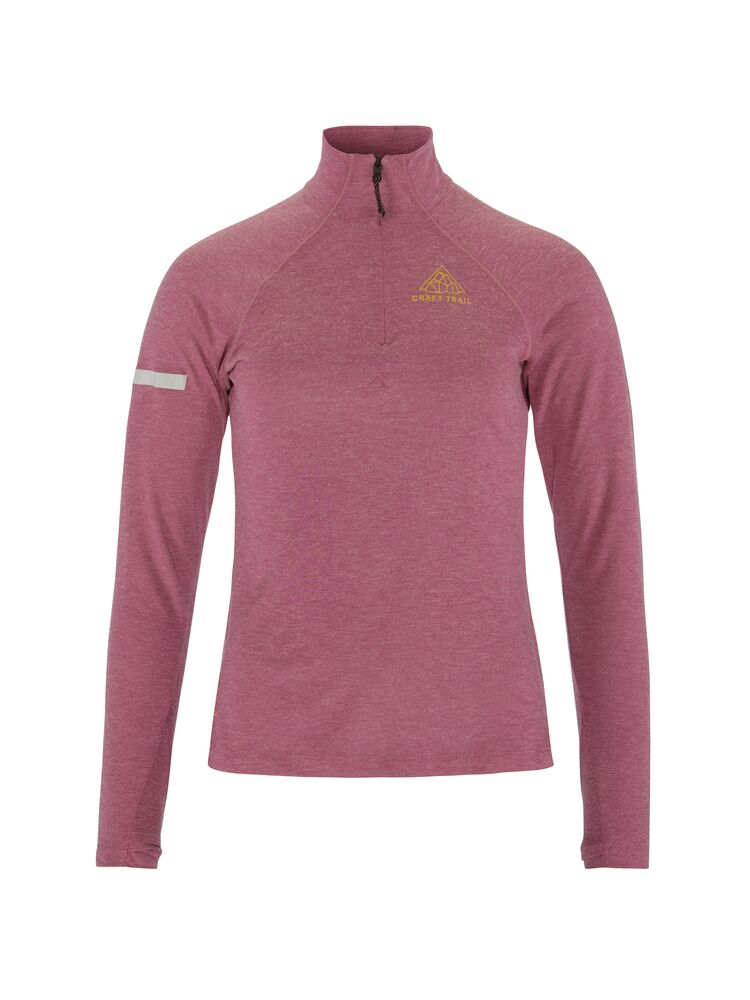 Wool LS Tee W från Craft i Rouge/Melange