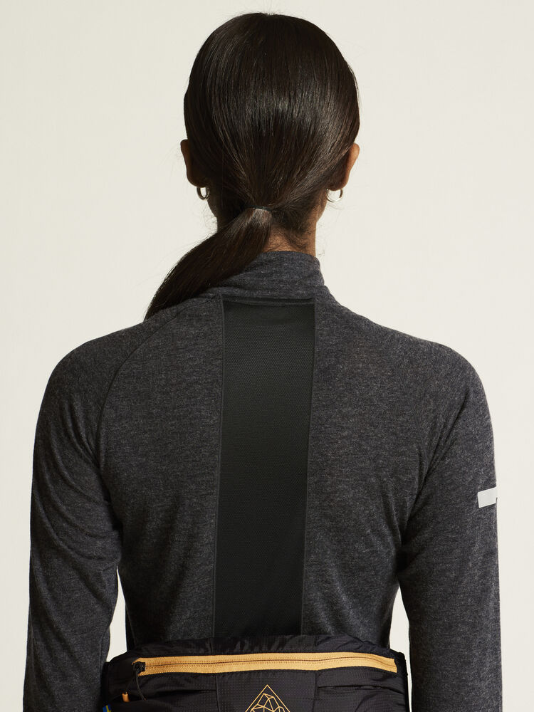Craft Wool LS Tee W - Black Melange [999200] / XS
